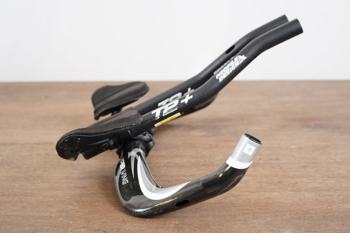 46cm Profile Design Viper Wing + T2+ Extensions Carbon TT Triathlon Handlebar