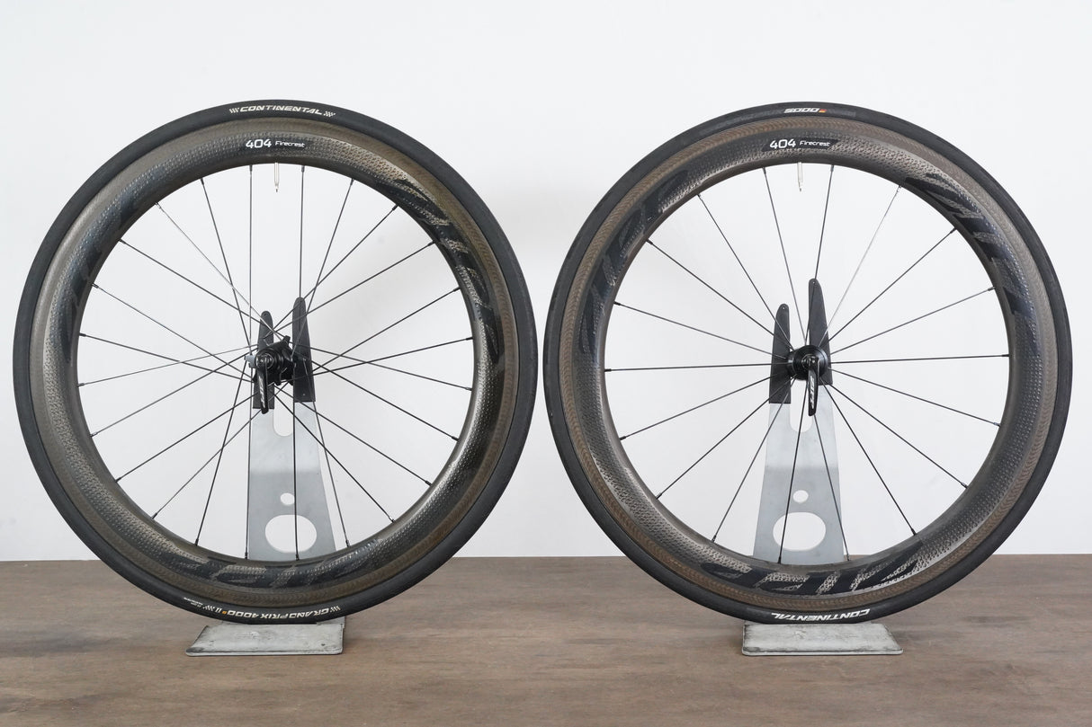 Zipp 404 Firecrest 77/177 Carbon Clincher Rim Brake Wheelset Campagnolo 11 Speed