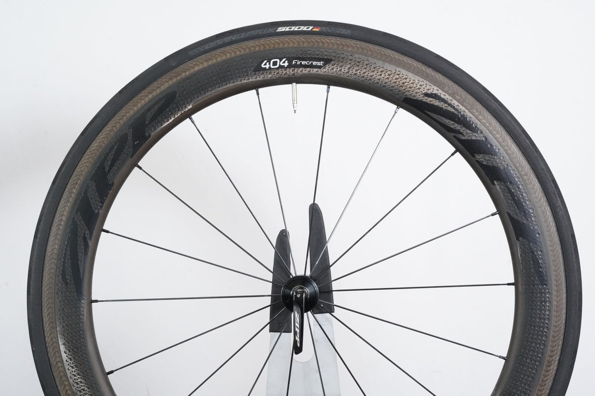 Zipp 404 Firecrest 77/177 Carbon Clincher Rim Brake Wheelset Campagnolo 11 Speed