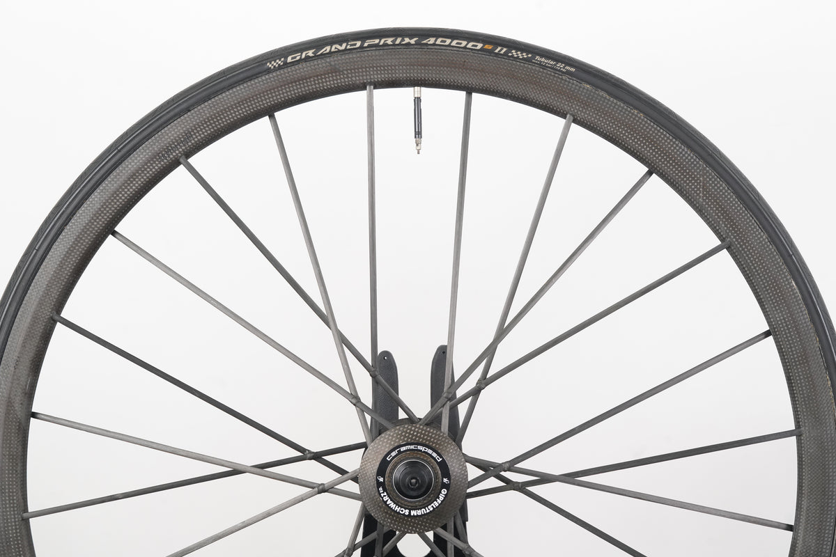 Lightweight Gipfeldturm Schwarz Carbon Tubular Rim Brake Wheelset 11 Speed