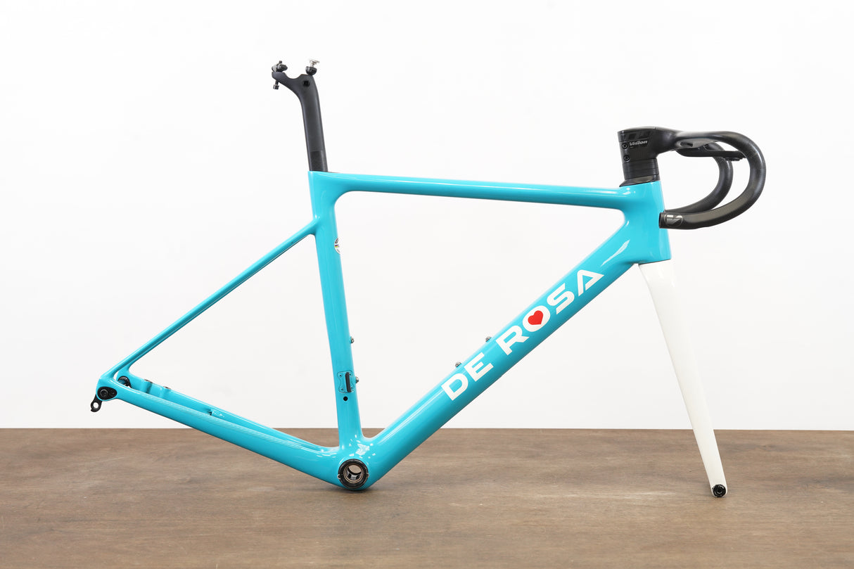 2022 50cm De Rosa Merak Carbon Disc Brake Road Frameset + Cockpit