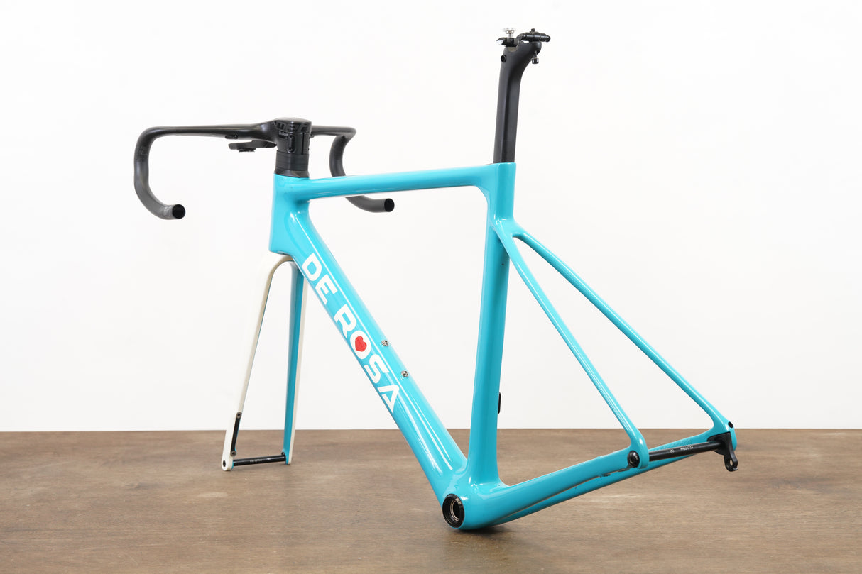 2022 50cm De Rosa Merak Carbon Disc Brake Road Frameset + Cockpit