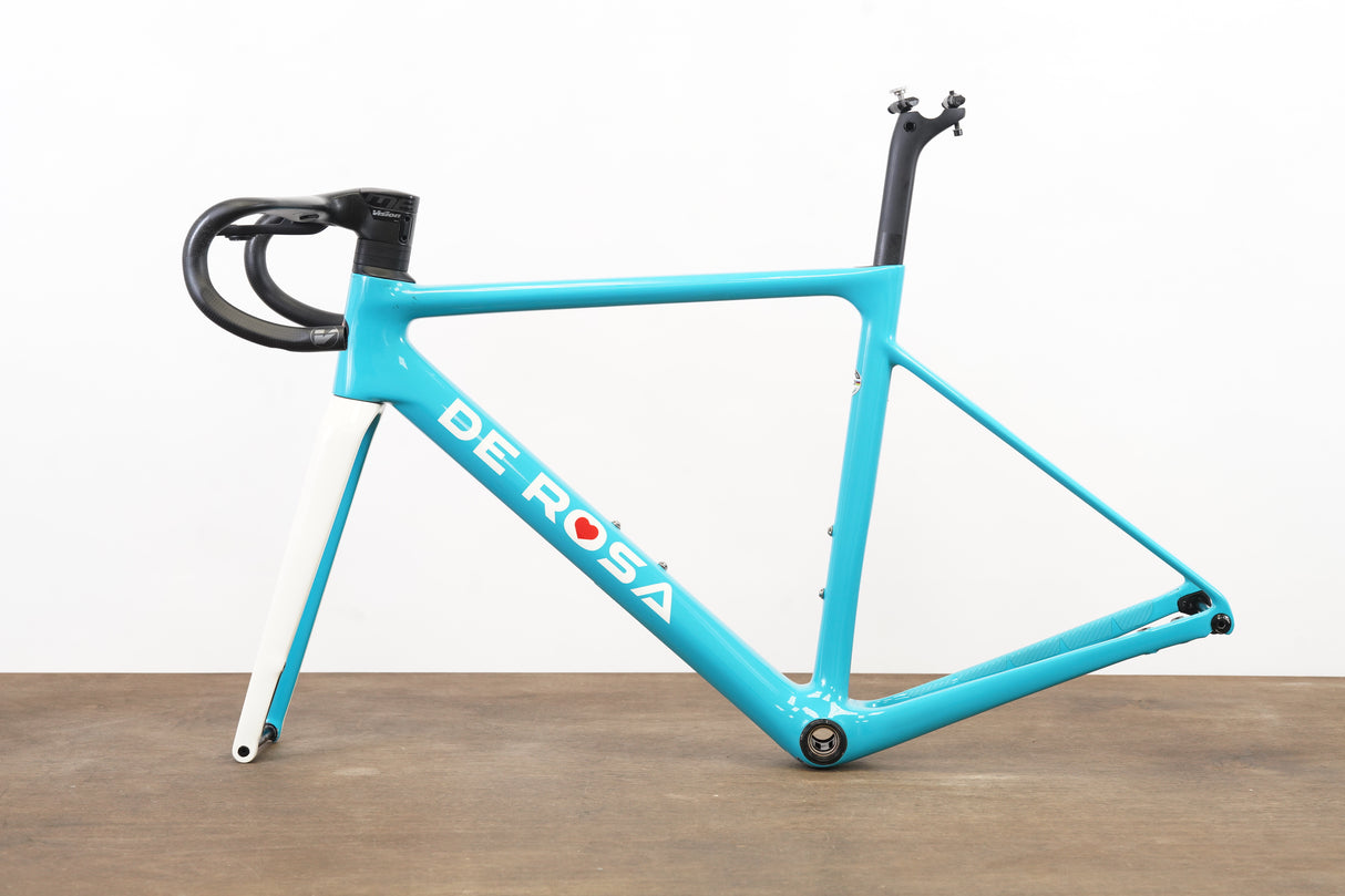 2022 50cm De Rosa Merak Carbon Disc Brake Road Frameset + Cockpit