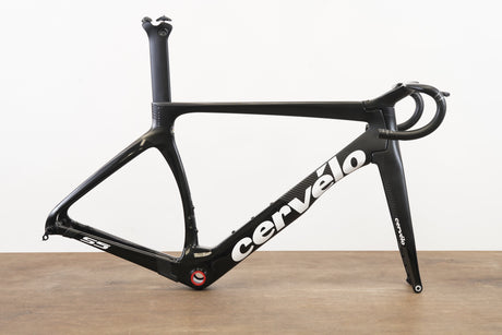 2019 54cm Cervelo S5 Carbon Aero Disc Brake Road Frameset + Cockpit