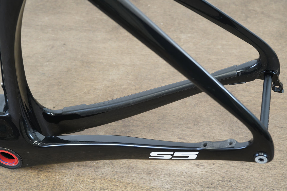 2019 54cm Cervelo S5 Carbon Aero Disc Brake Road Frameset + Cockpit