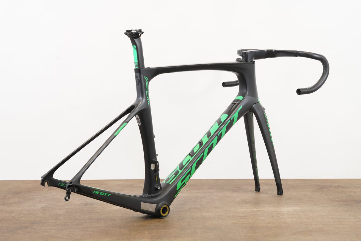 M (54cm) Scott Foil Team Di2 Carbon Aero Rim Brake Road Frameset + Cockpit