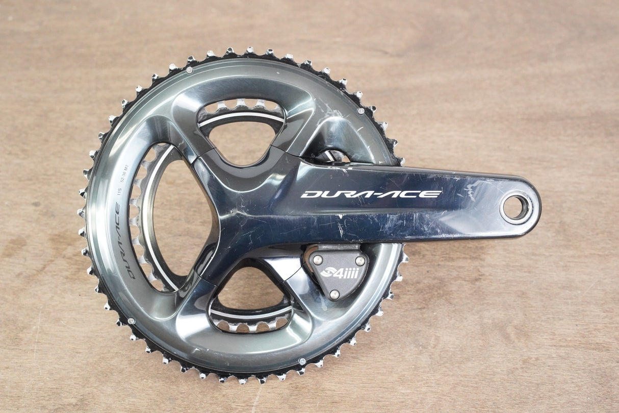 165mm 52/36T Dura-Ace FC-R9100 4iiii Dual Sided Power Meter Crankset 9100