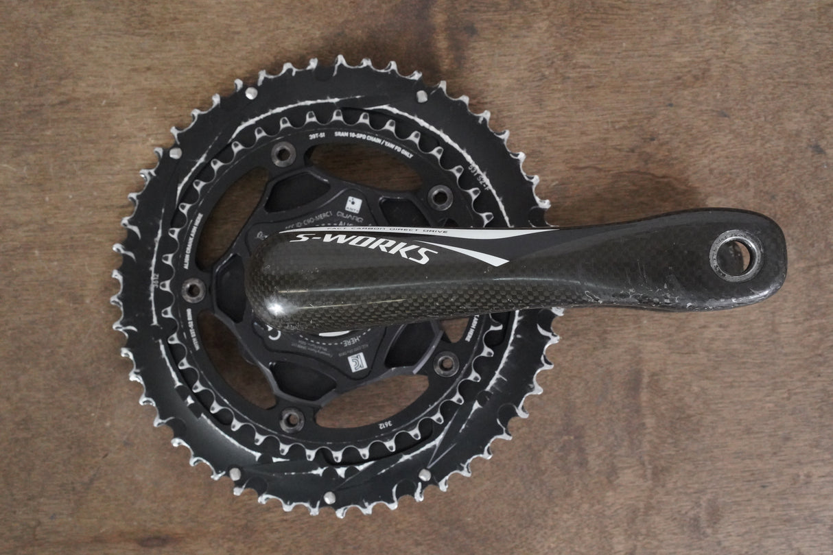 172.5mm 53/39T BB30 Specialized S-WORKS Quarq Power Meter Carbon Crankset