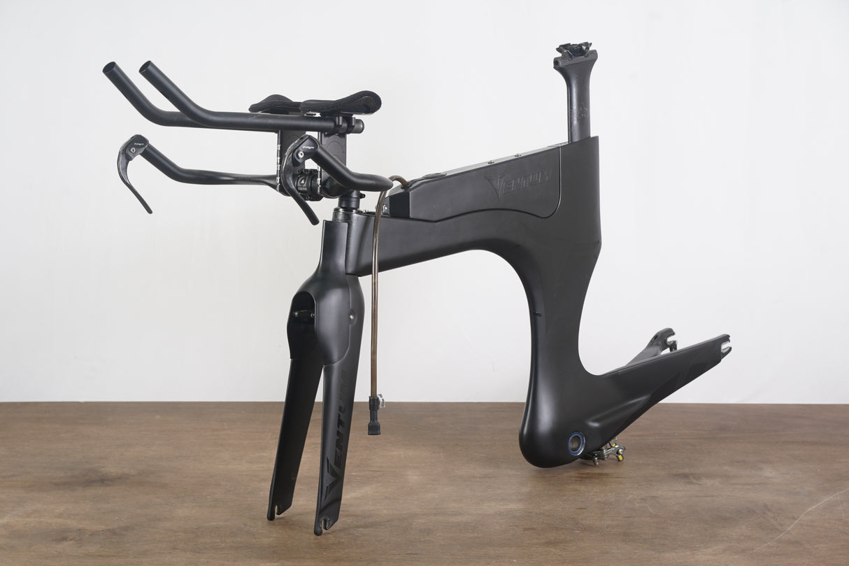 S (Small) Ventum One Carbon Aero TT Triathlon Rim Brake Frameset + Handlebar