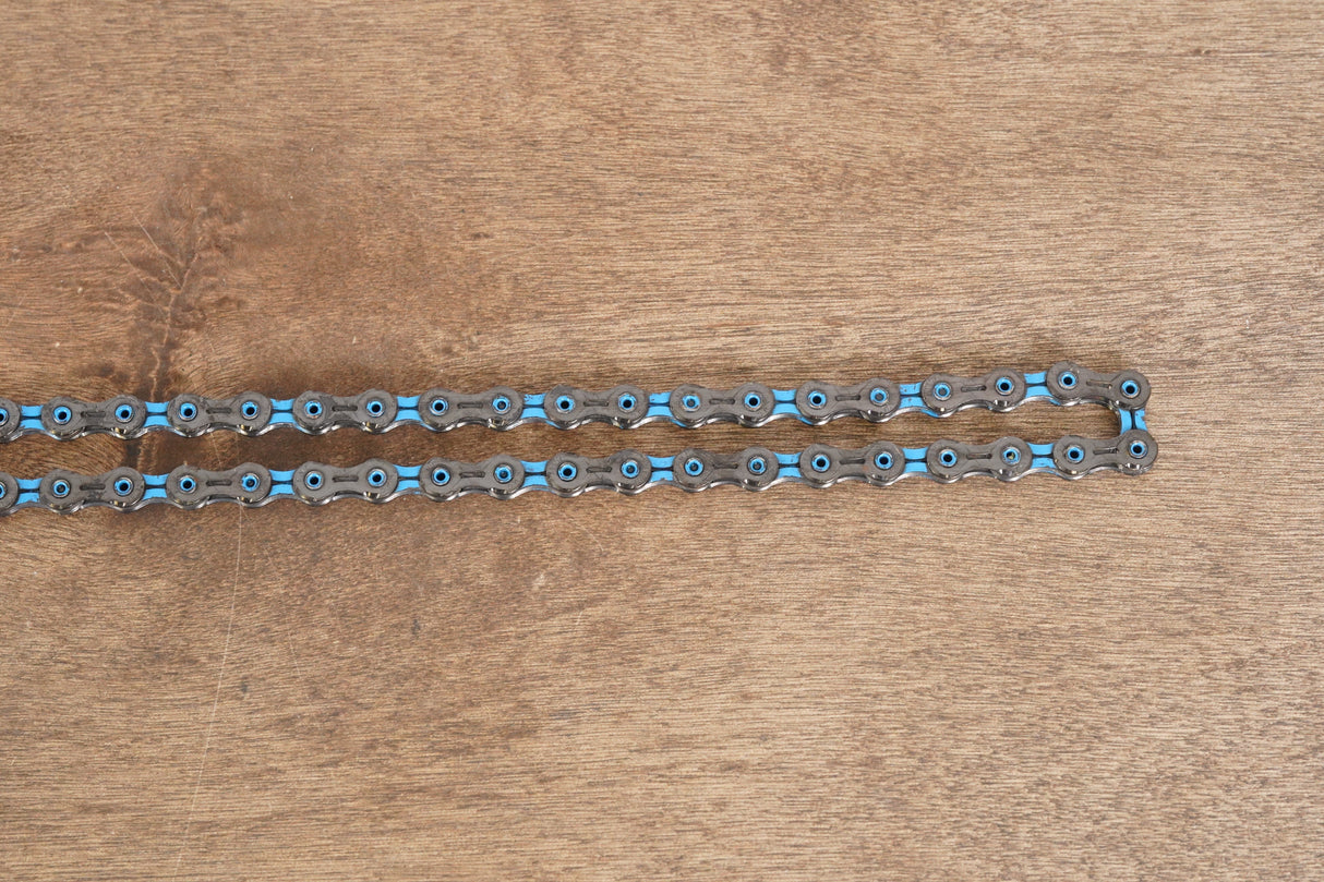 112L KMC X11SL Blue Black 11 Speed Road Chain 75% Life Remaining 112 Links