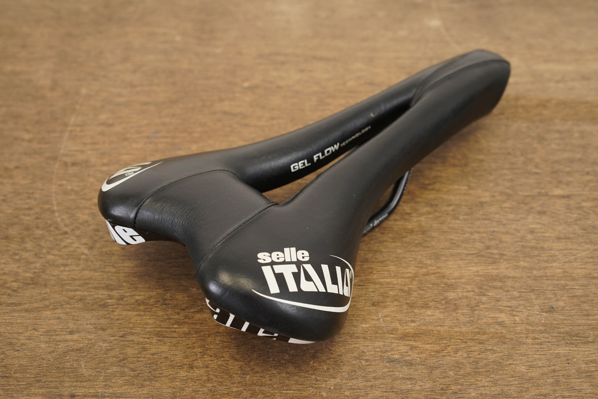 152mm Selle Italia Turbomatic Gel Flow Manganese Rail Road Saddle 310g