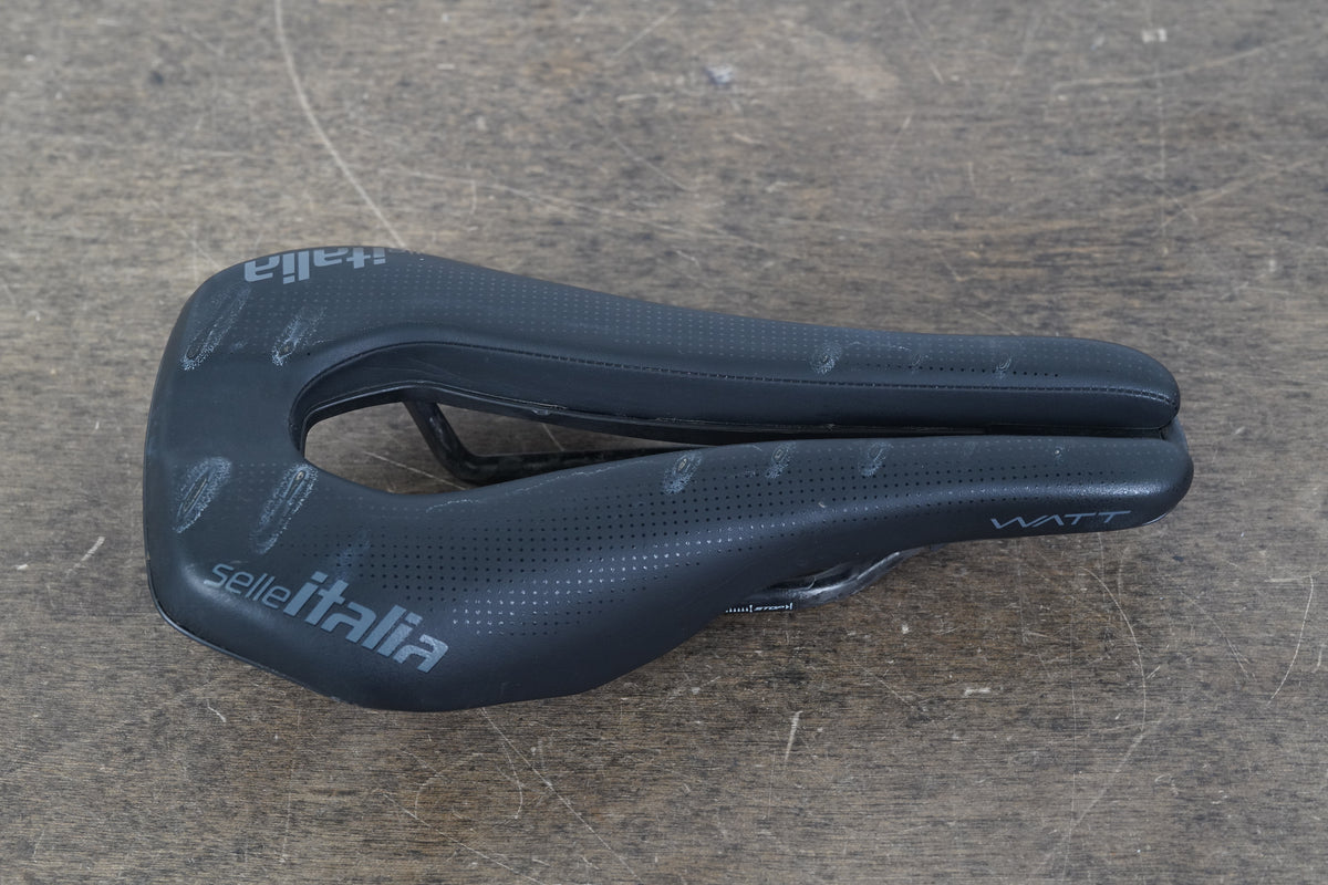 132mm Selle Italia Watt Superflow Kit Carbonio Carbon Rail TT Triathlon Saddle 195g