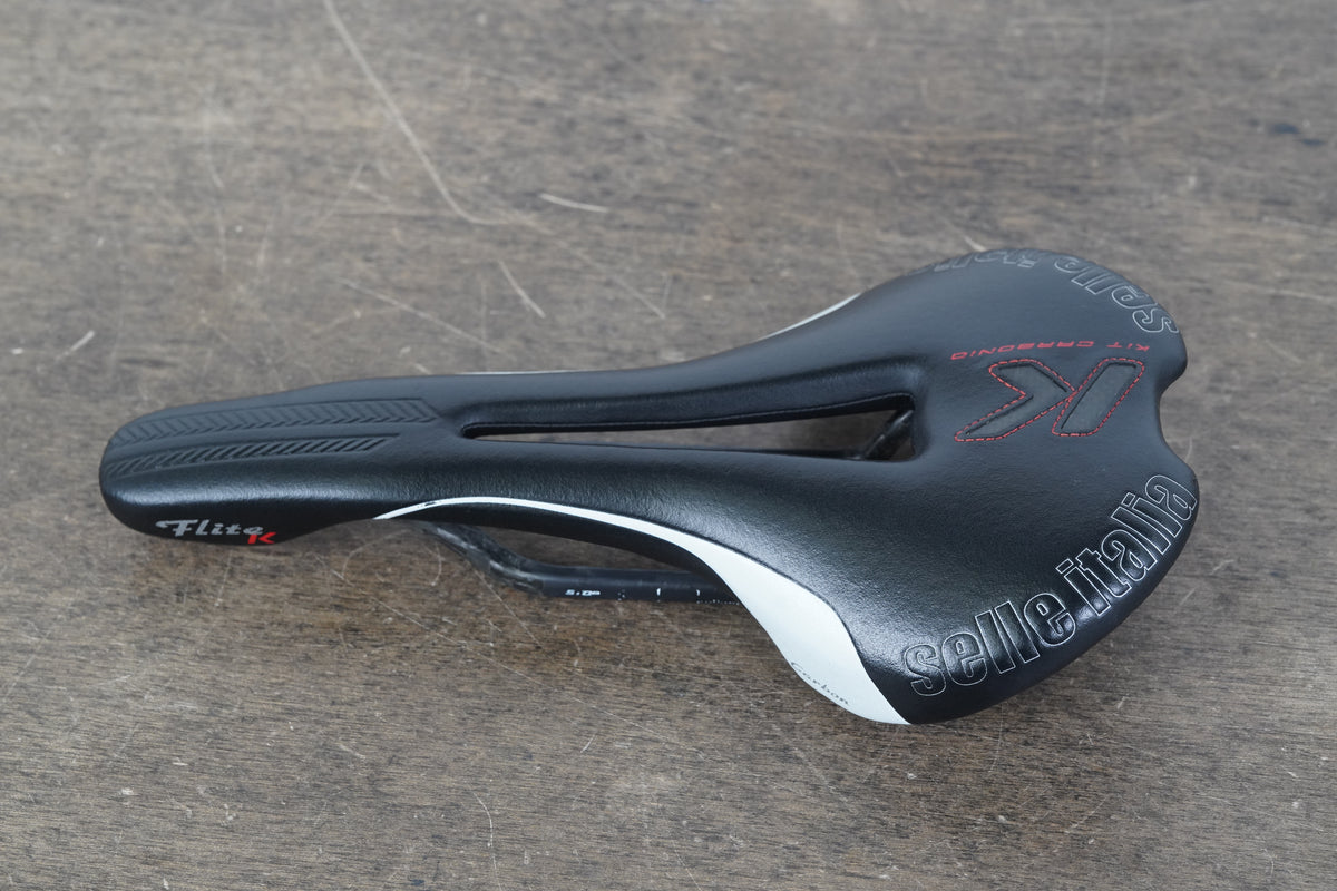 145mm Selle Italia Flite K Superflow Kit Carbonio Carbon Rail Road Saddle 167g