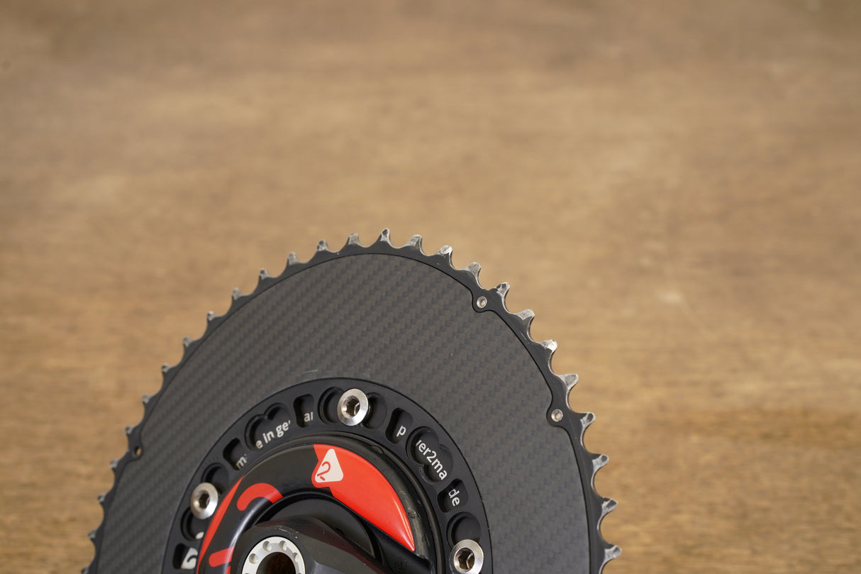 170mm 52/36T BB30 Rotor 3D QRings Power2Max Power Meter Road Crankset 3D