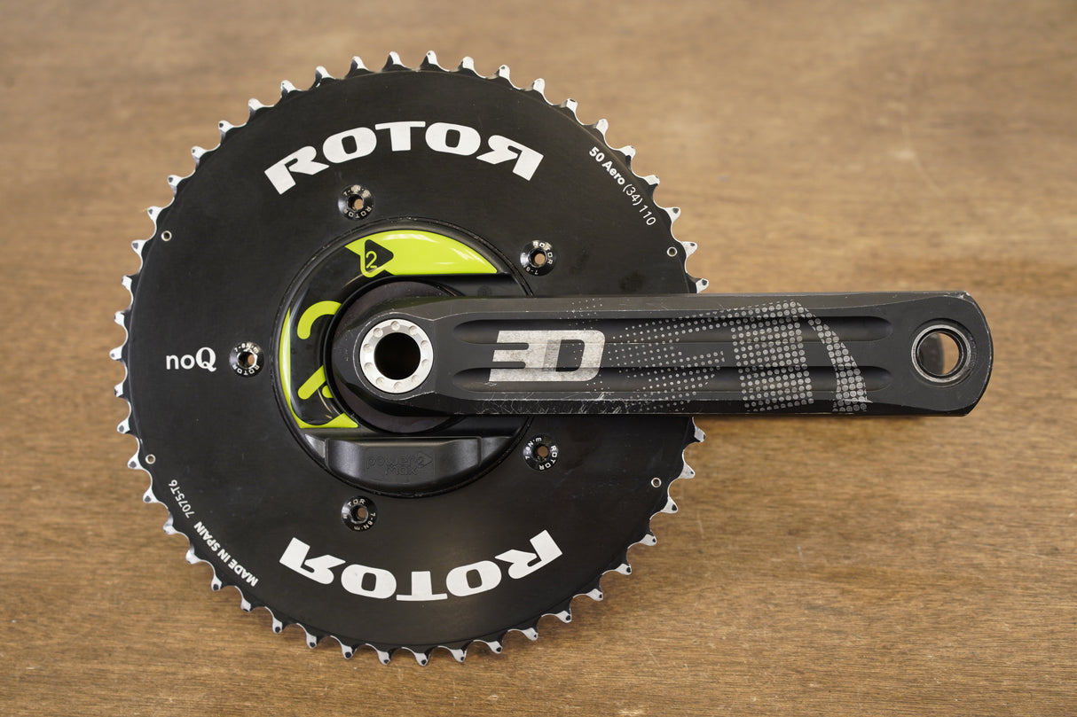 172.5mm 50/34T BB30 Rotor 3D Power2Max Power Meter Road Crankset 3D