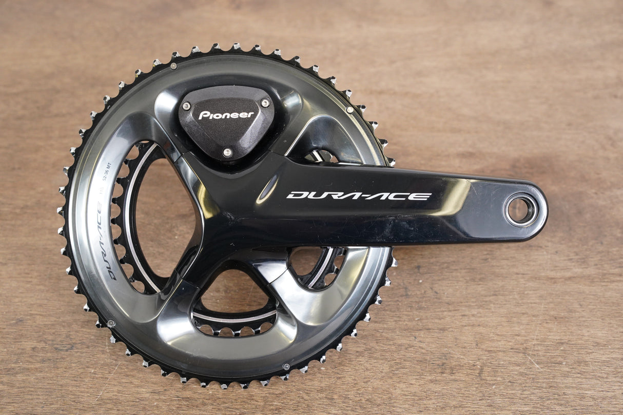 172.5mm 52/36T Shimano Dura Ace FC-R9100 Pioneer Dual Power Meter Crankset 9100