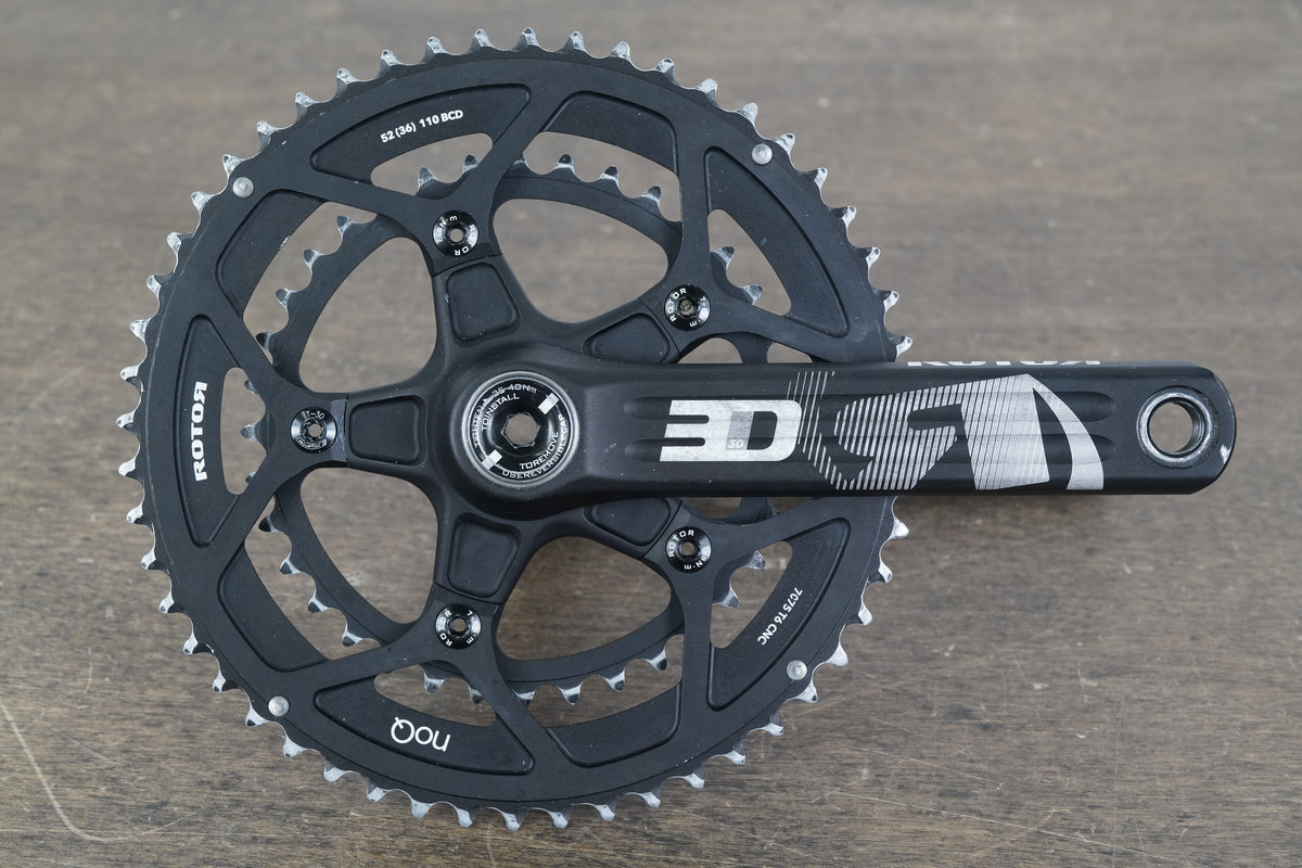 170mm 52/36T BB30 Rotor 3D Road Crankset 724g