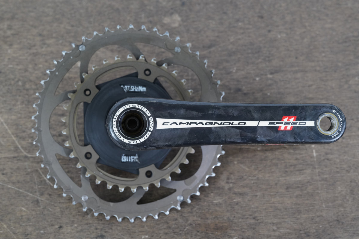 172.5mm 50/34T Campagnolo 11 Speed SRM Power Carbon Crankset *Needs Service*