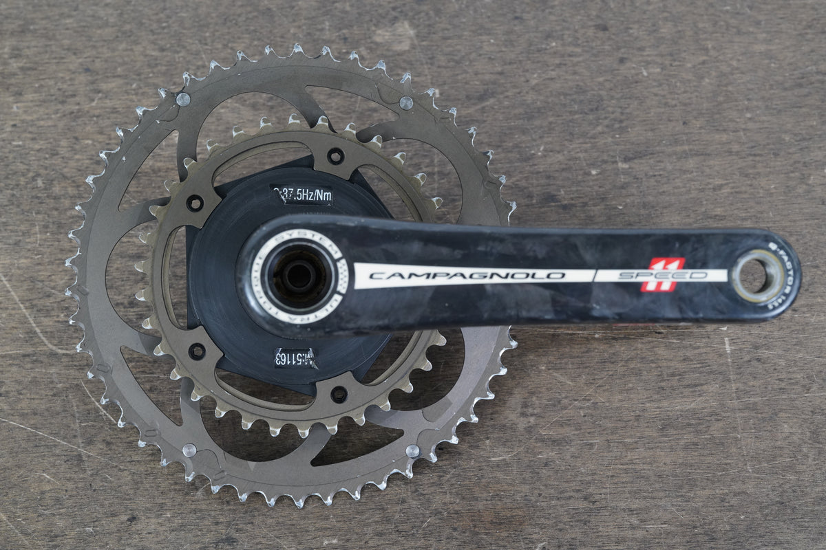 172.5mm 50/34T Campagnolo 11 Speed SRM Power Carbon Crankset *Needs Service*