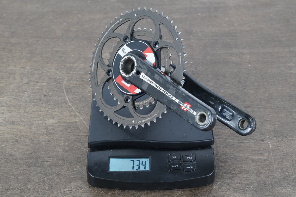 172.5mm 50/34T Campagnolo 11 Speed SRM Power Carbon Crankset *Needs Service*