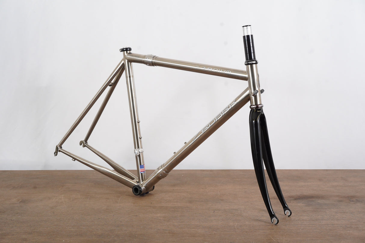 54cm Roark Titanium Coupler Travel Chris King Rim Brake Road Frameset