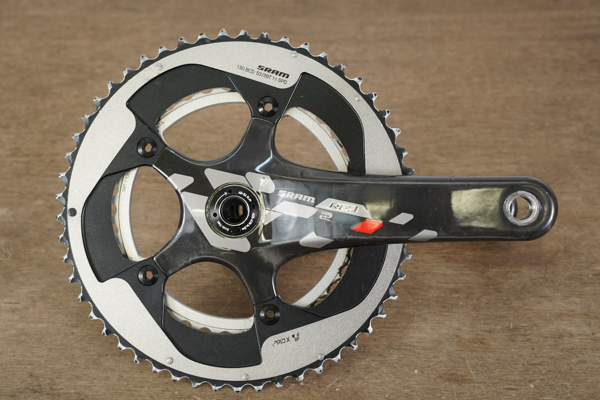165mm 53/38T BB30 SRAM Red 22 Carbon Crankset