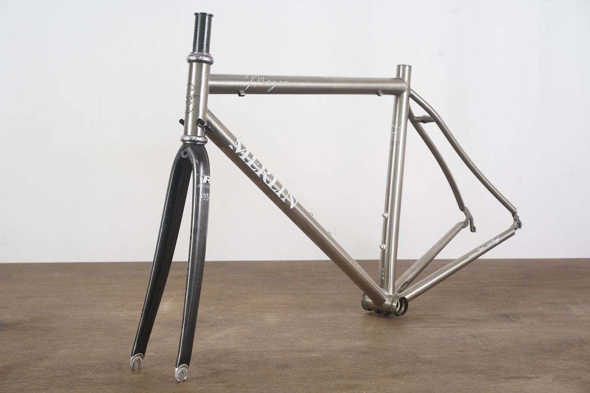 55.5cm Merlin Magia Reynolds Titanium Rim Brake Frameset