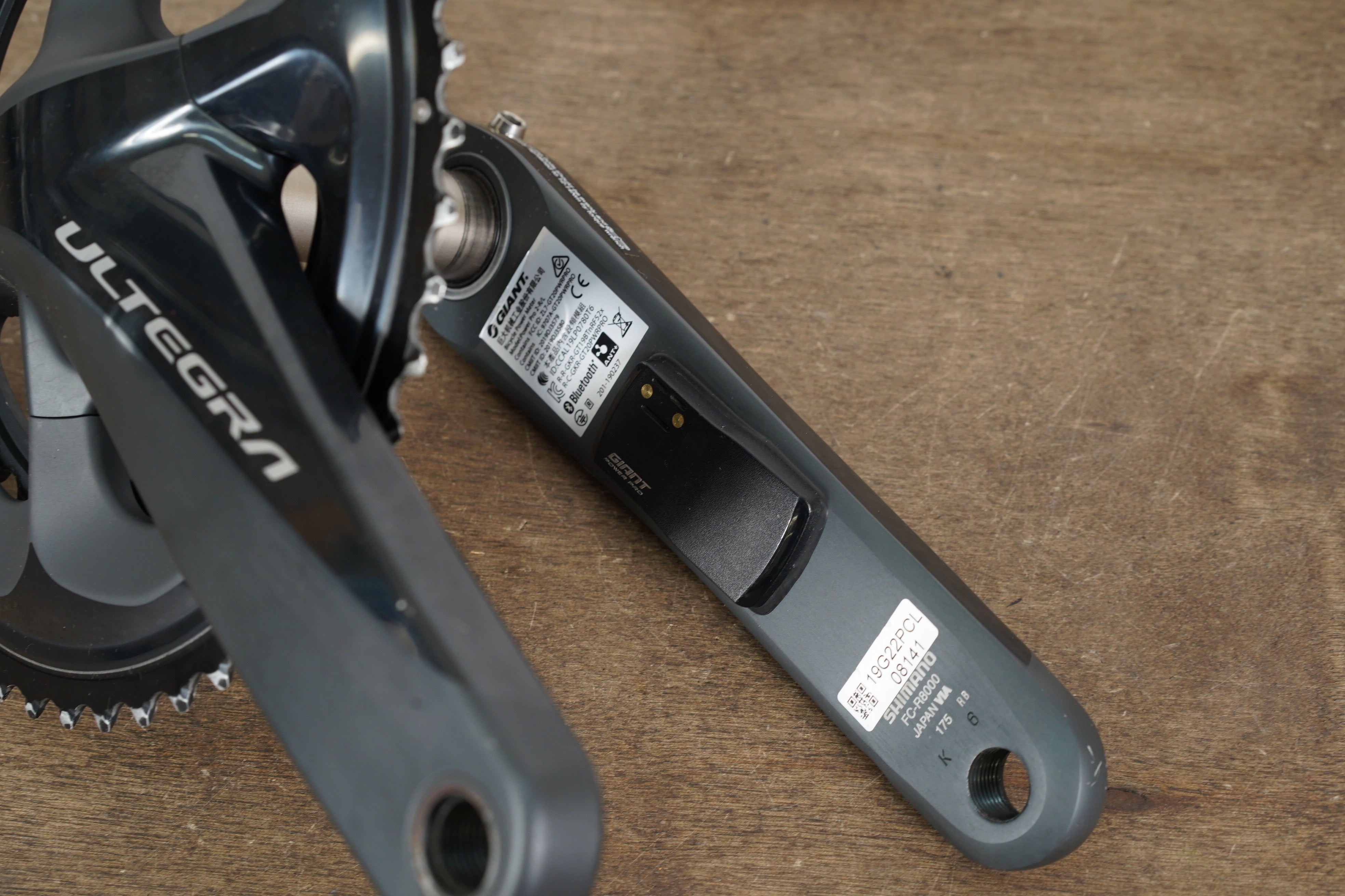 パーツ GIANT POWER PRO+SHIMANO FC-R8000 175mm 52/36T Shimano Ultegra FC-R8000 Giant Power Pro Dual Power