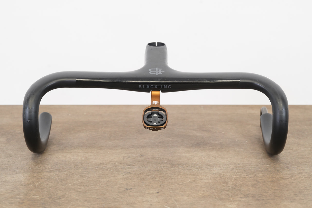 38cm 110mm -6 Degree Black Inc. Carbon Barstem Handlebar + Mount 1 1/8"
