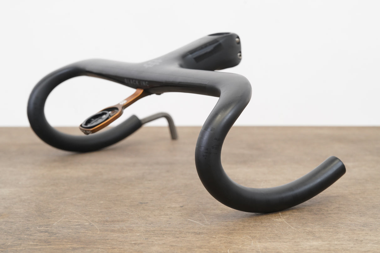 38cm 110mm -6 Degree Black Inc. Carbon Barstem Handlebar + Mount 1 1/8"