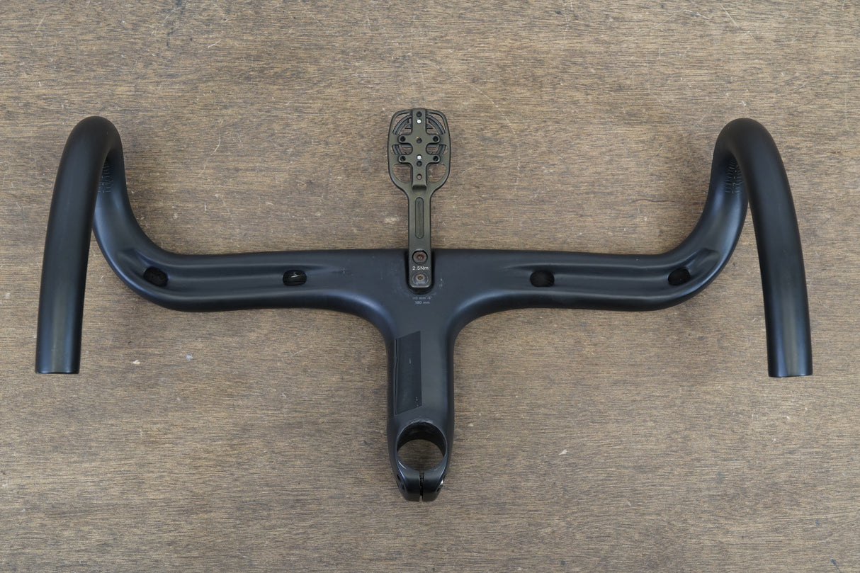 38cm 110mm -6 Degree Black Inc. Carbon Barstem Handlebar + Mount 1 1/8"