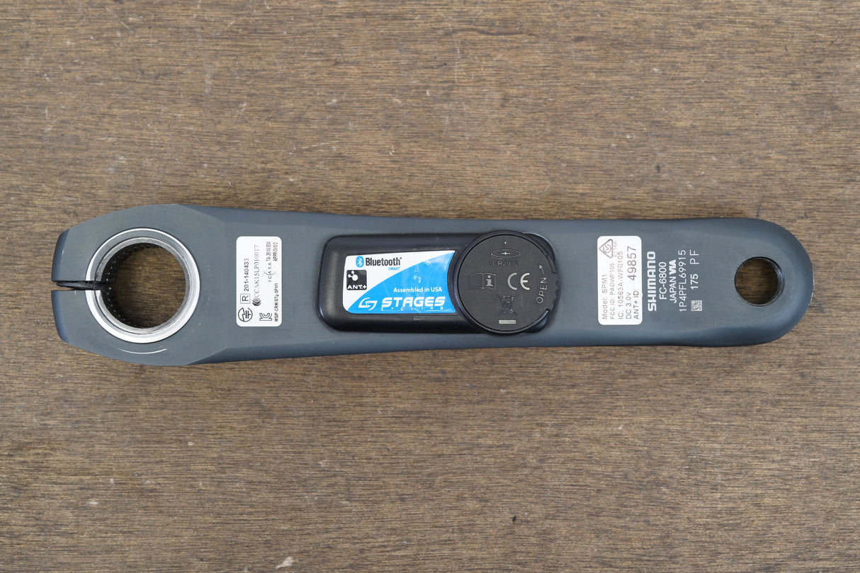 NDS 175mm Shimano Ultegra FC-6800 Stages Power Meter Crank Arm 206g