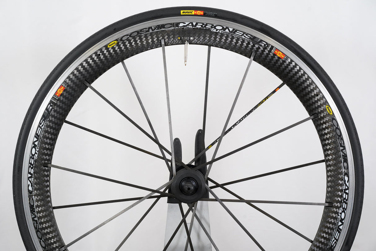 FRONT Mavic Cosmic Carbone SLR Carbon Alloy Clincher Rim Brake Wheel