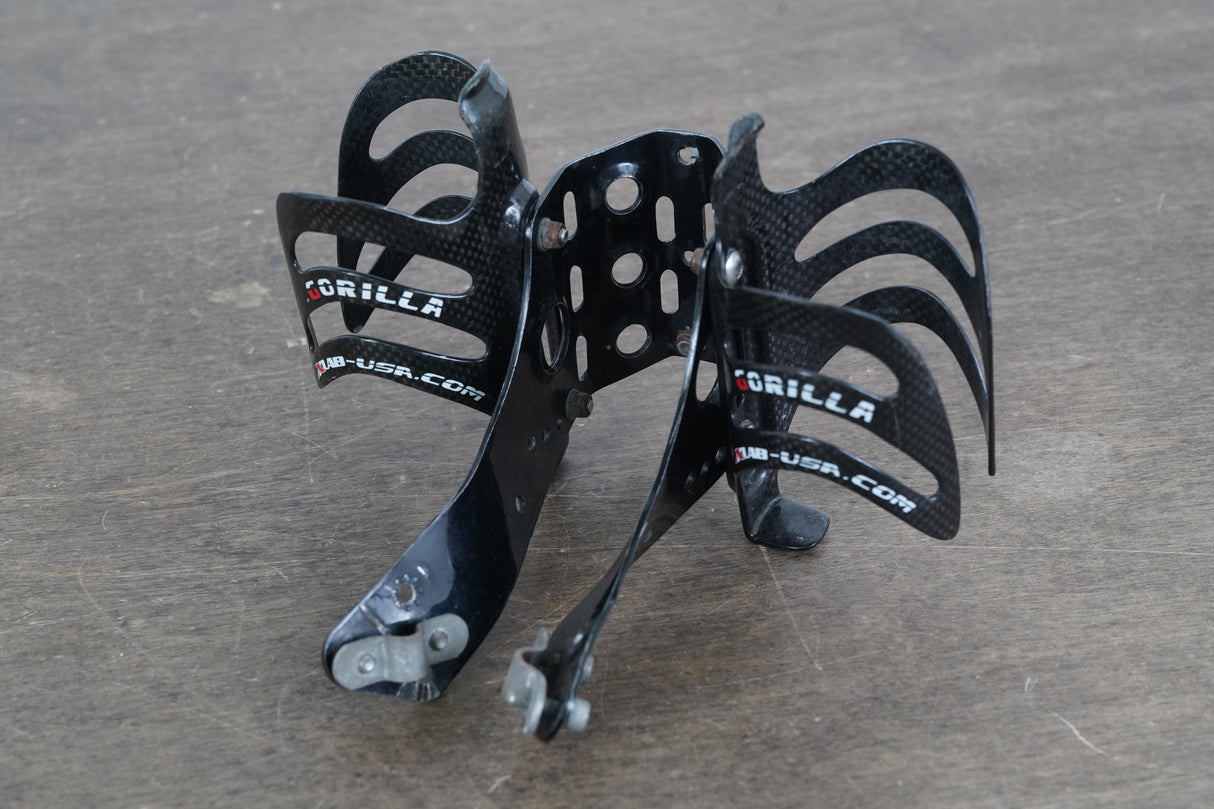 XLAB Super Wing Alloy Water Bottle Cage Mount + (2) Gorilla Carbon Cages 237g