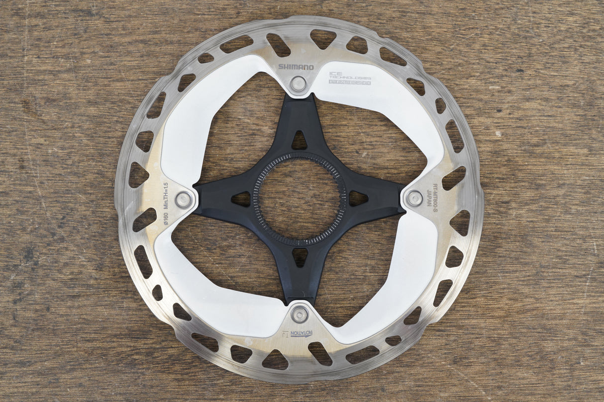 (1) 160mm Shimano Deore XT RT-MT800-S Center Lock Disc Brake Rotor Road MTB CX