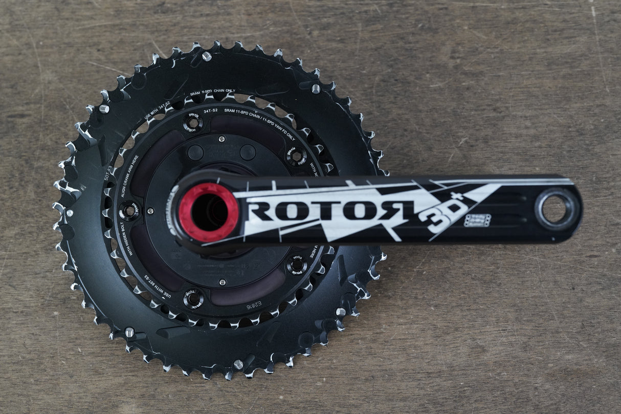 175mm 50/34T BB30 Rotor 3D+ Power2Max Power Meter Road Crankset 3D Plus 769g