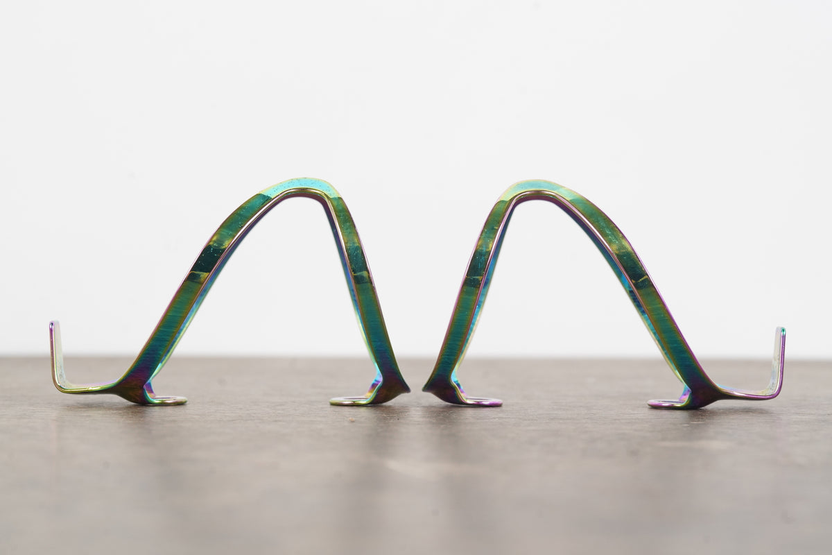(2) MVTEK Sentinel Oil Slick Aluminum Water Bottle Cages 46g