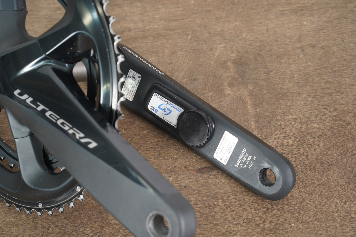 172.5mm 53/39T Shimano Ultegra FC-R8000 Stages Power Meter Crankset 8000