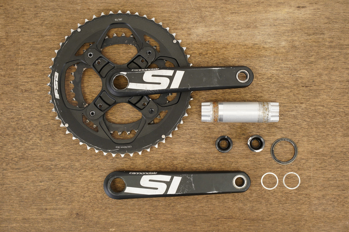 172.5mm 52/36T BB30 Cannondale Si Road Crankset