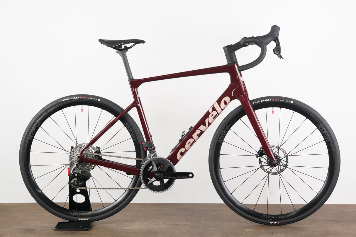 NEW 2025 56cm Cervelo Caledonia 5 Carmine Rival AXS Carbon Disc Road Bike