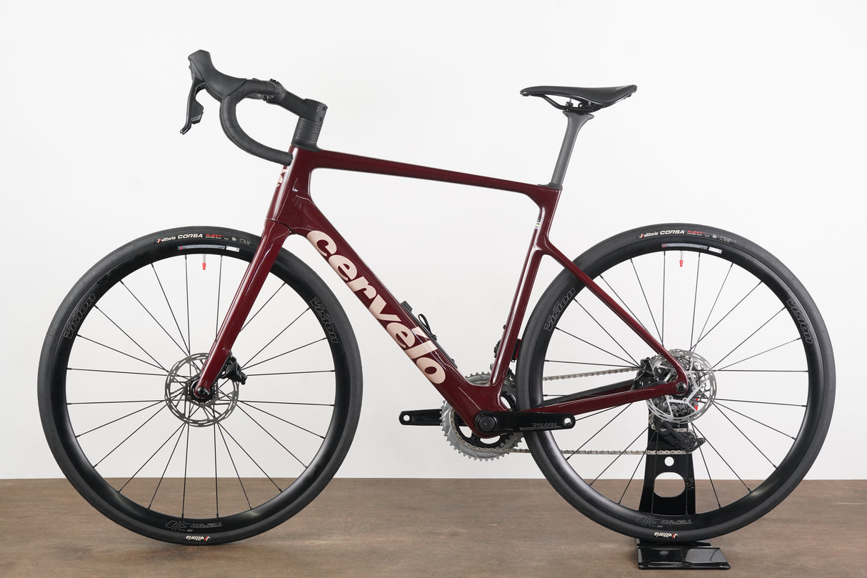 NEW 2025 56cm Cervelo Caledonia 5 Carmine Rival AXS Carbon Disc Road Bike