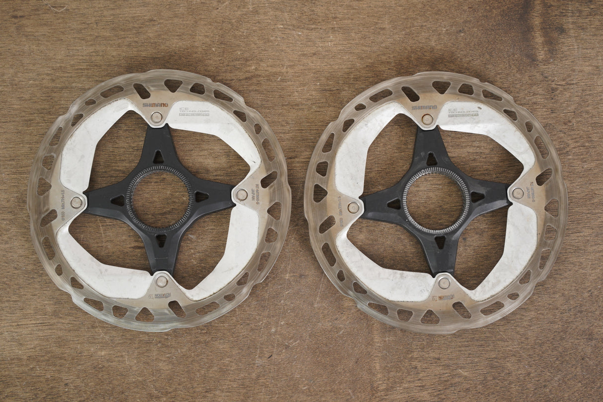 (2) 160mm Shimano XT RT-MT800-S Center Lock Disc Brake Road CX MTB Rotors