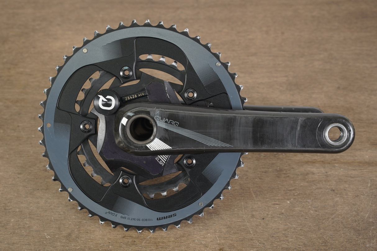 177.5mm 50/34T GXP Quarq Elsa Carbon Power Meter Road Crankset