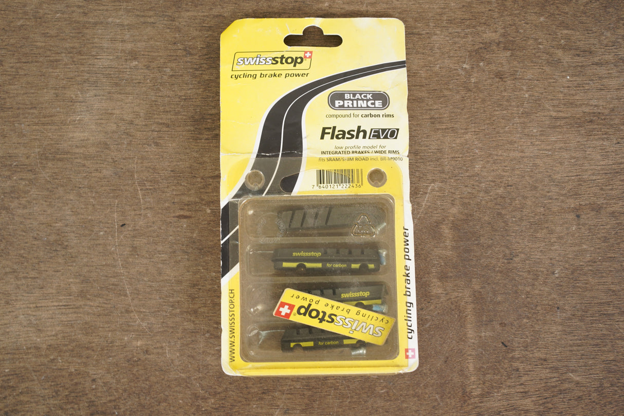 NEW (2 Pairs) SwissStop Flash Pro Black Prince Carbon Rim Brake Pads Shim/SRAM