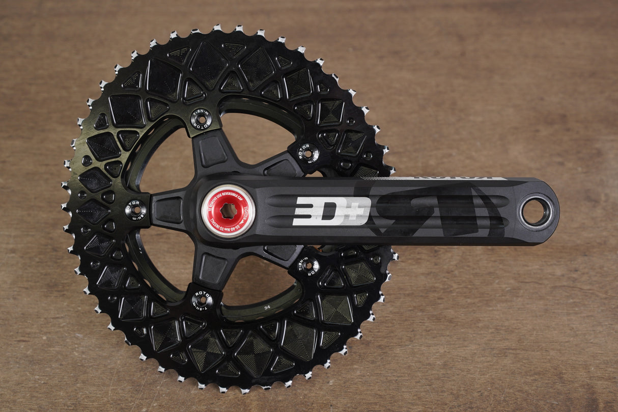 170mm 50/34T BB30 Rotor 3D AbsoluteBlack Oval Road Crankset