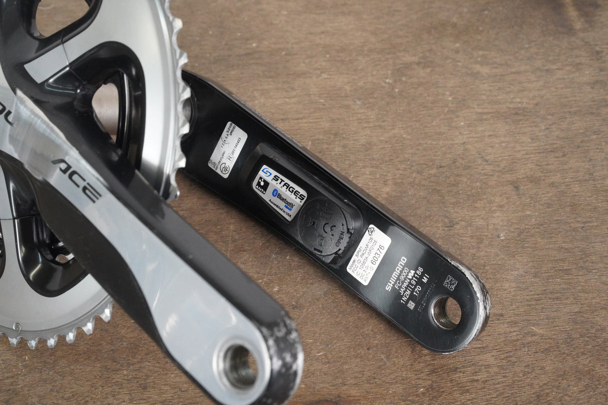 170mm 50/34T Shimano Dura-Ace FC-9000 11 Speed Stages Power Meter Crankset