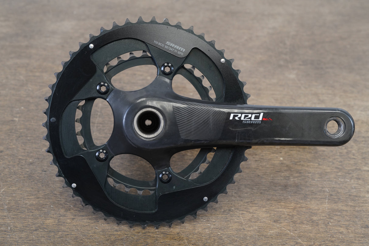 175mm 50/34T GXP SRAM Red 22 Carbon Crankset 576g