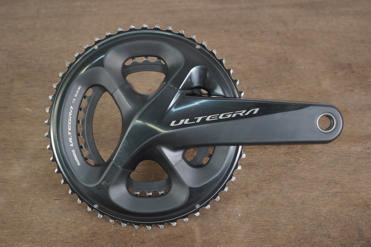 172.5mm 50/34T Shimano Ultegra FC-R8000 11 Speed Crankset 8000