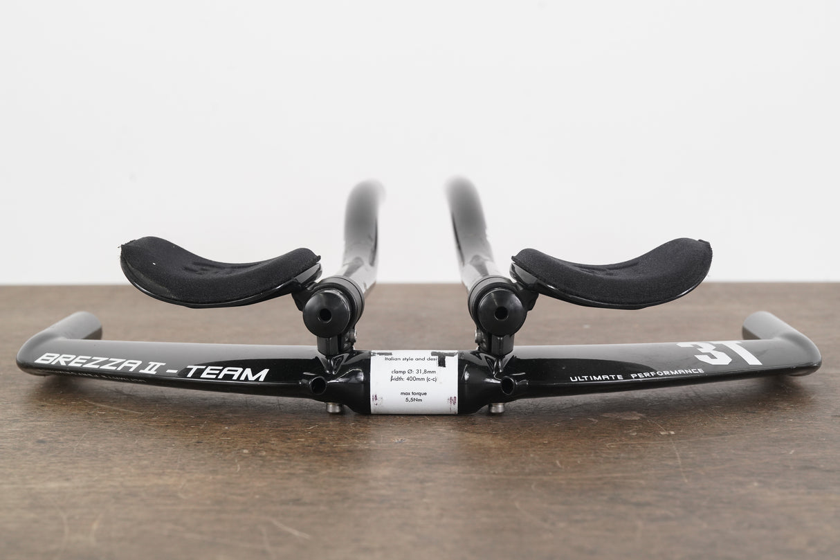 40cm 3T Brezza II Team Carbon Base Bar + Carbon 3T Extensions TT Triathlon Handlebar