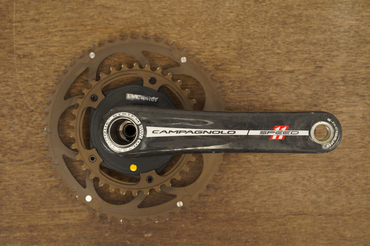 175mm 50/34T Campagnolo 11 Speed SRM Power Meter Carbon Crankset *Needs Service*